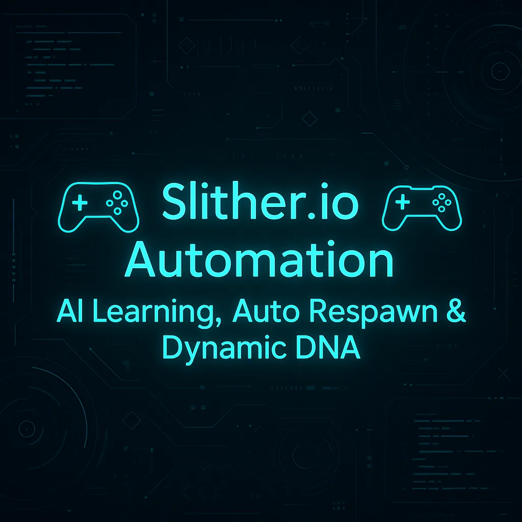 Slither.io Bot | AI Learning, Auto Respawn & Dy...